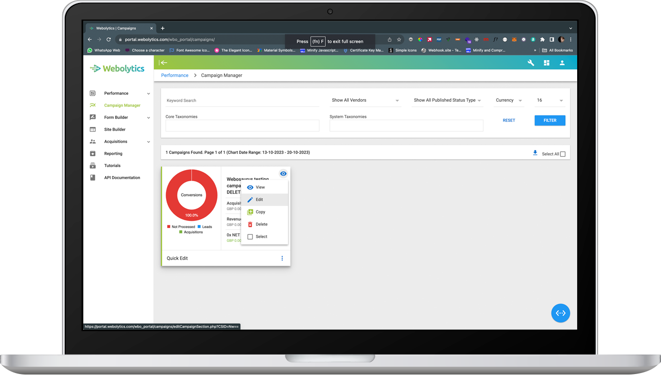 Assigning Taxonomies to Campaigns