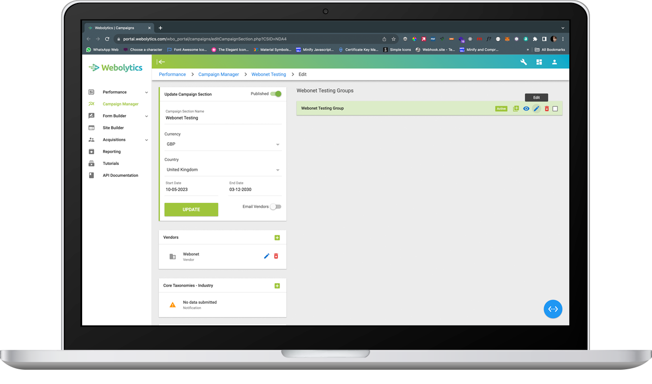 Assigning Taxonomies to Campaigns 5