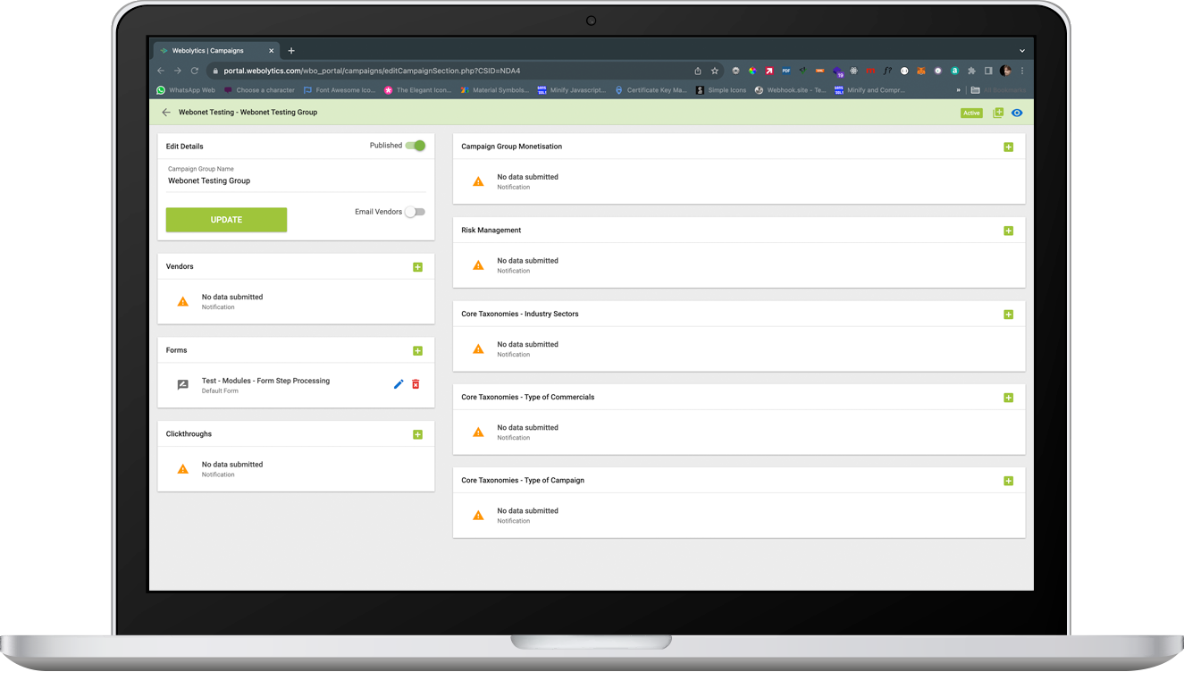 Assigning Taxonomies to Campaigns 6