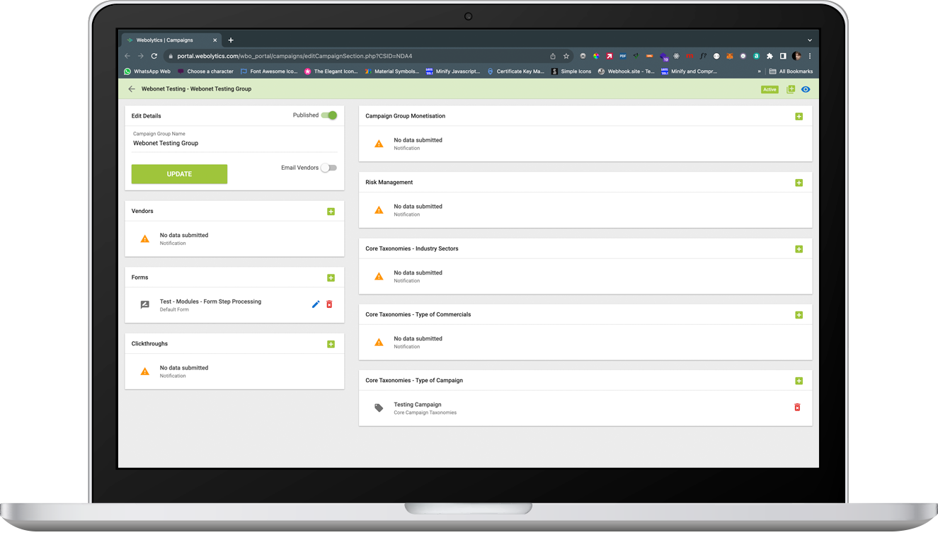 Assigning Taxonomies to Campaigns 8
