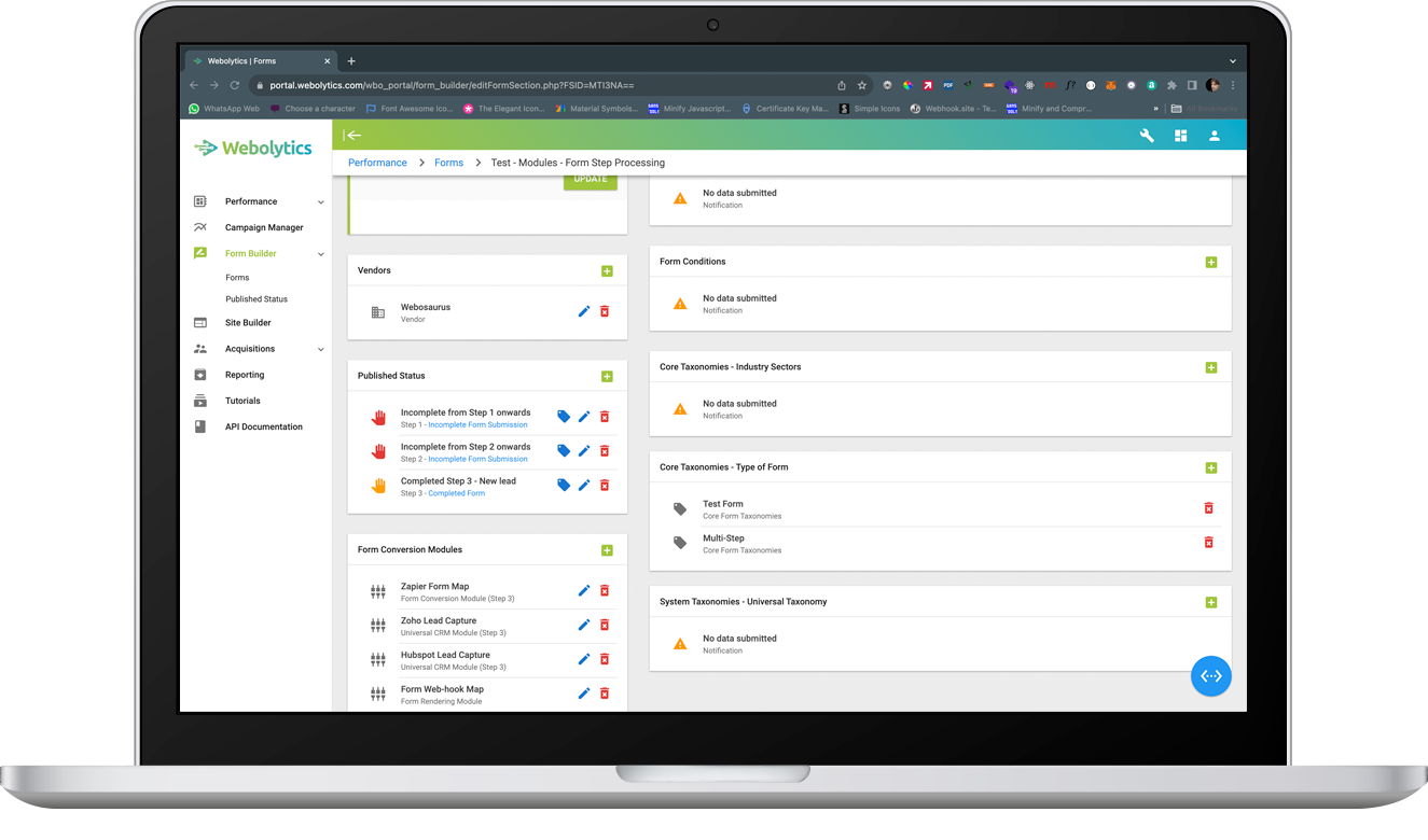 Assigning Taxonomies to Forms 2