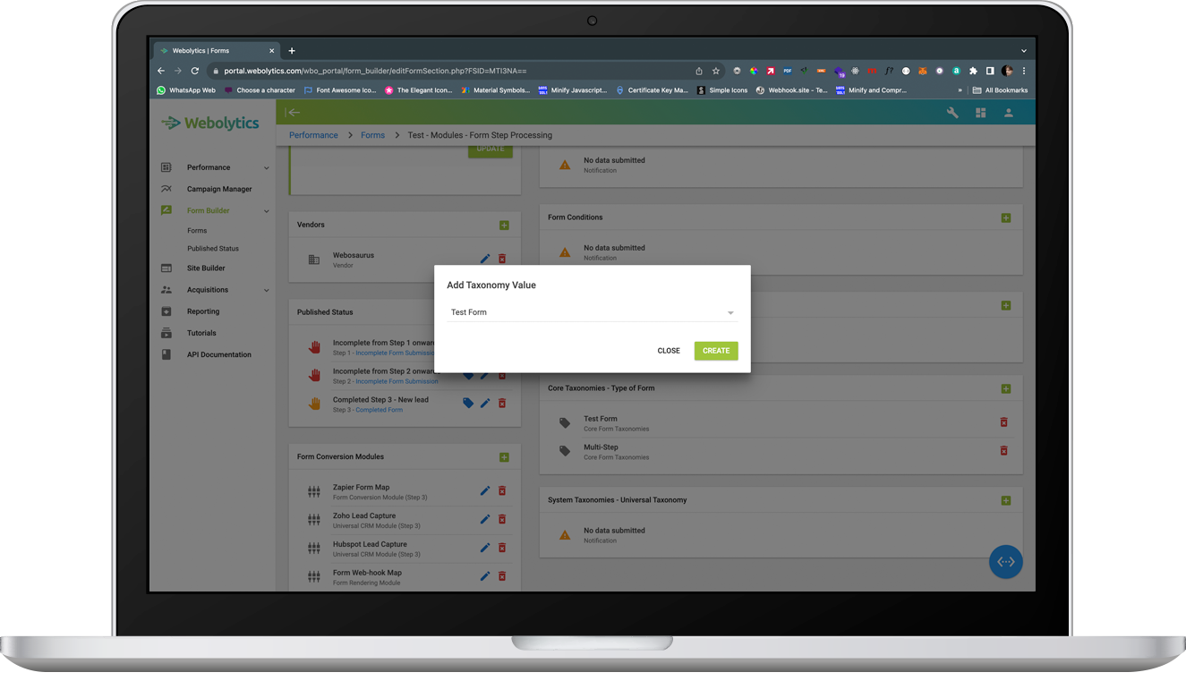 Assigning Taxonomies to Forms 3