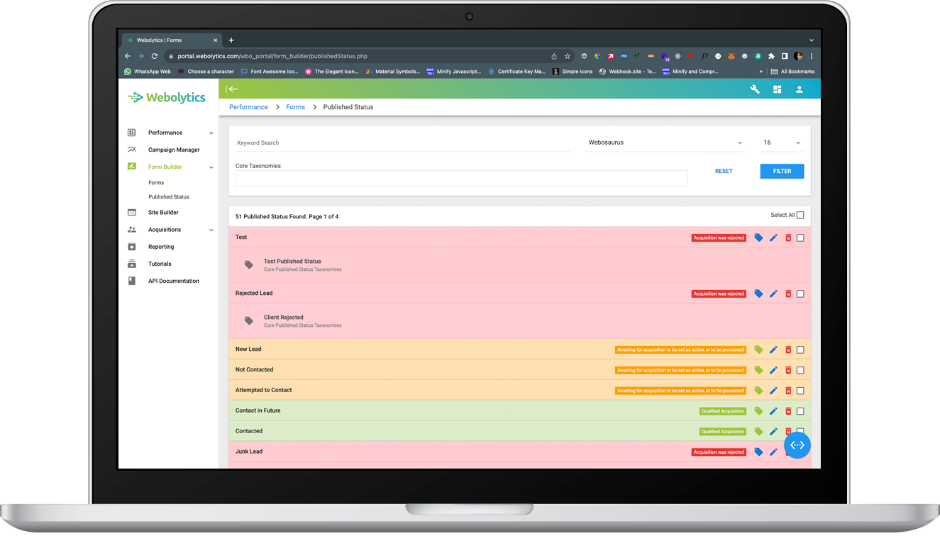 Assigning Taxonomies to Published Statuses