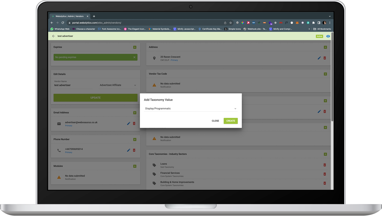 Assigning Taxonomies to Vendors 3