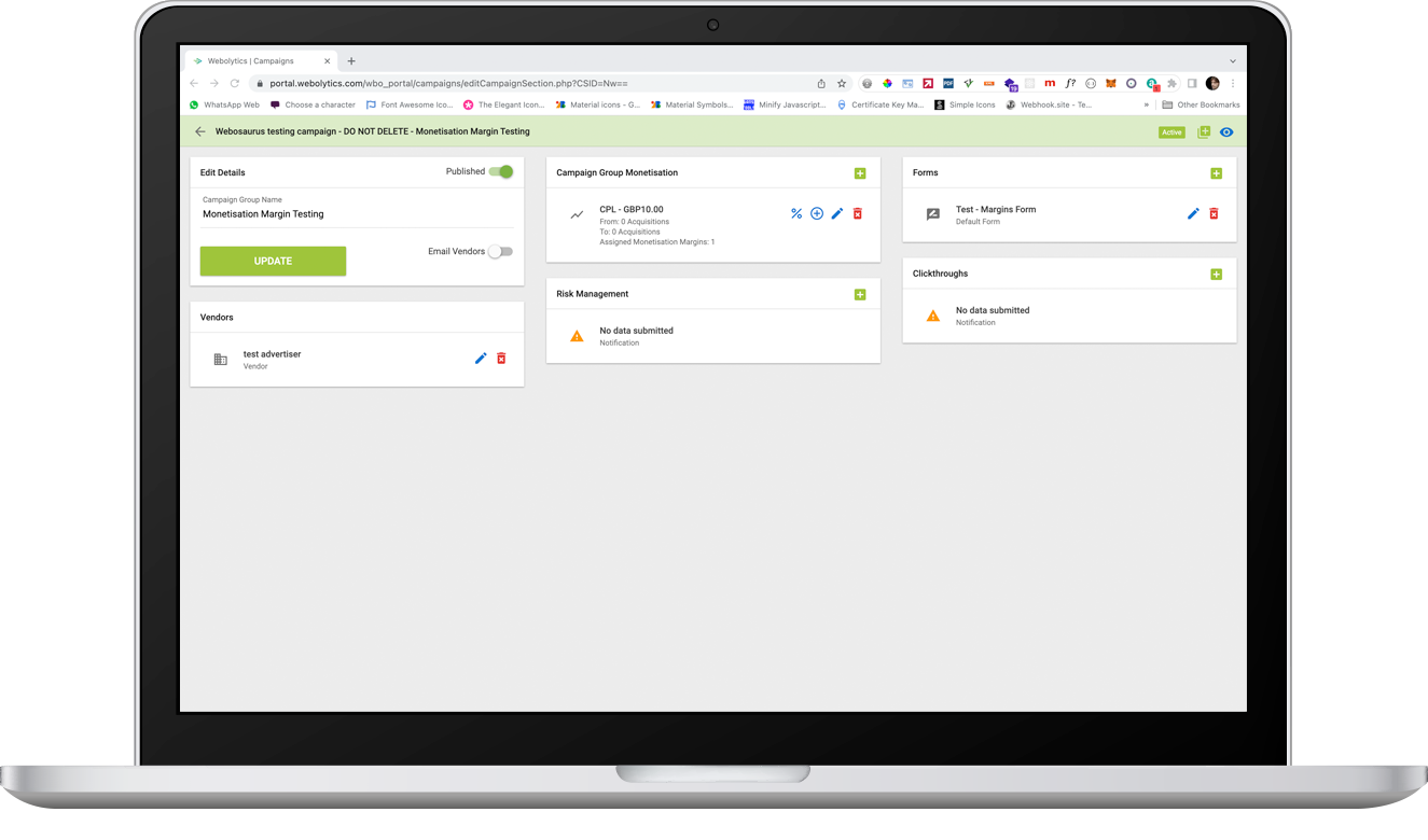 Adding Margins to Campaign Monetisation