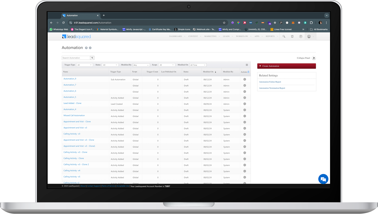 Lead Squared Automated Tasks - Process Acquisition