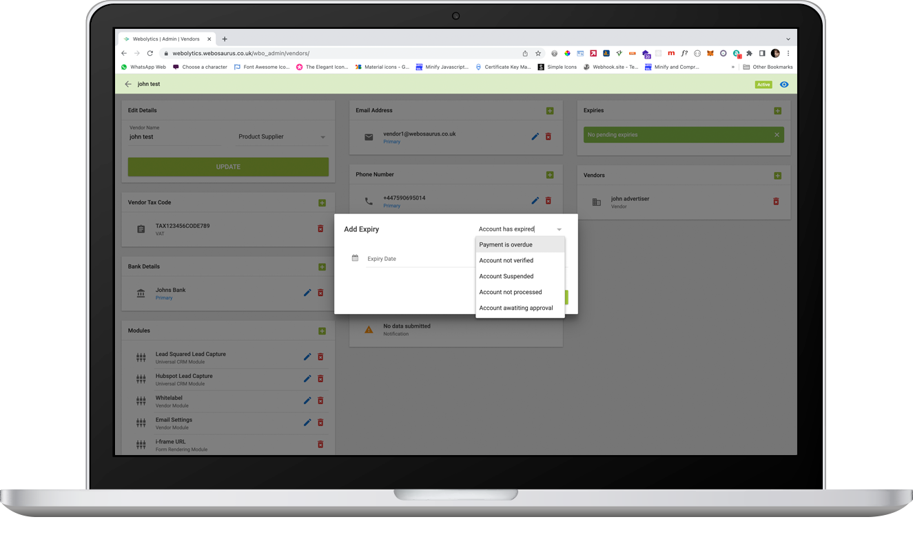 Publish a Vendor - Step 2