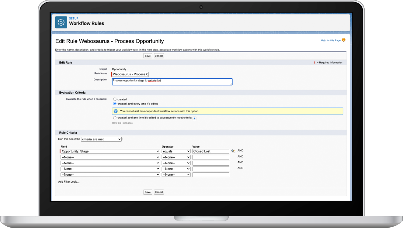 Salesforce Workflows - Process an Acquisition