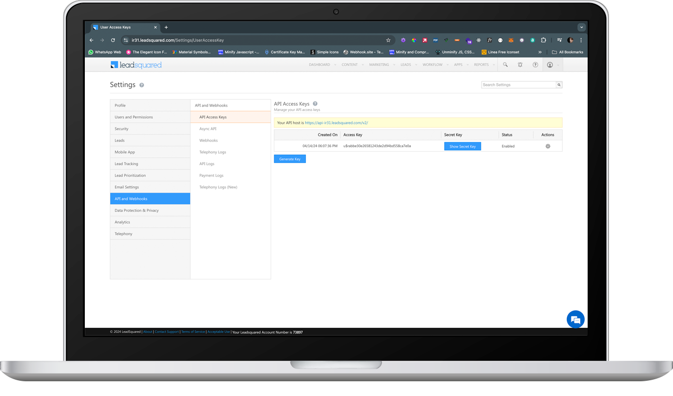 Set up a Lead Squared Connection