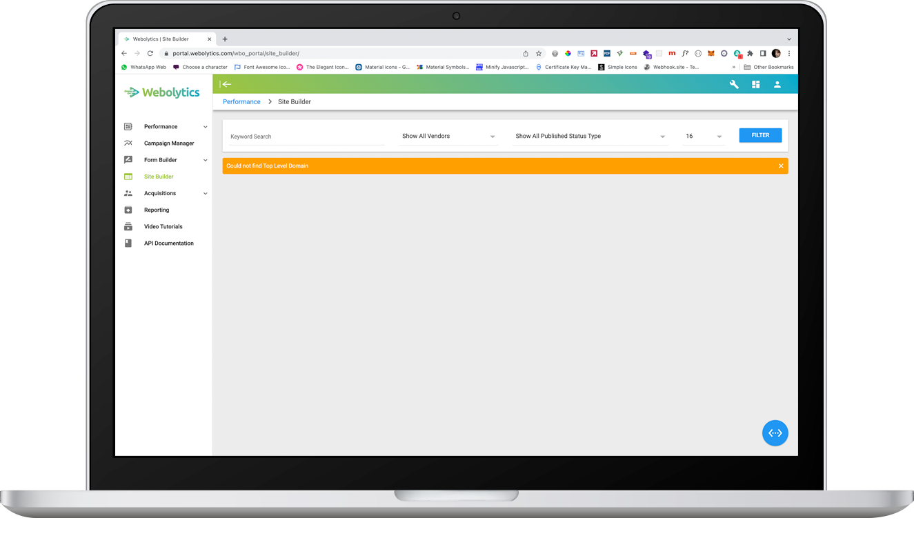 Setting up a new site 1