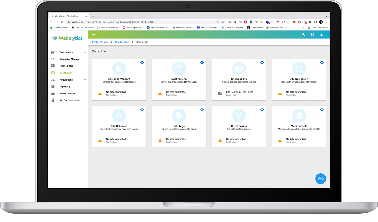 Setting up a new site