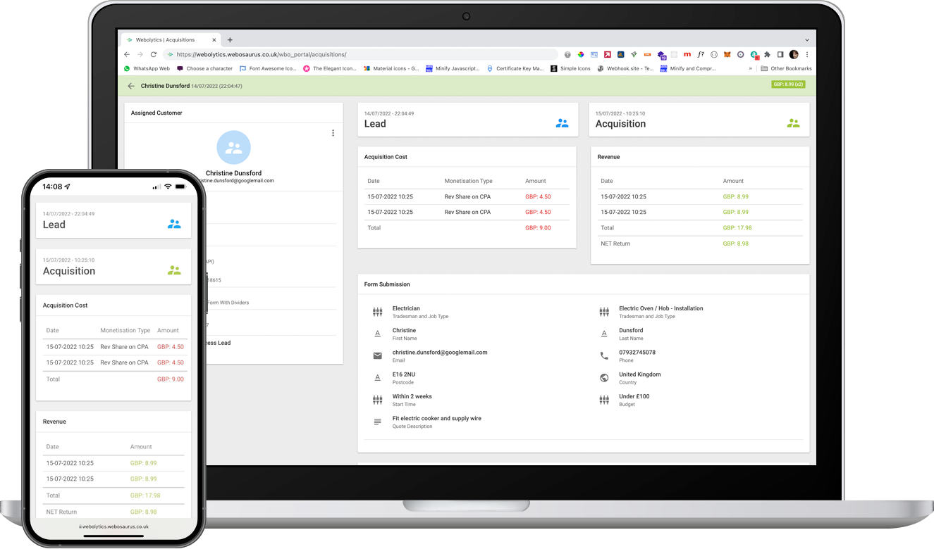 Monitor and Phone - Conversions