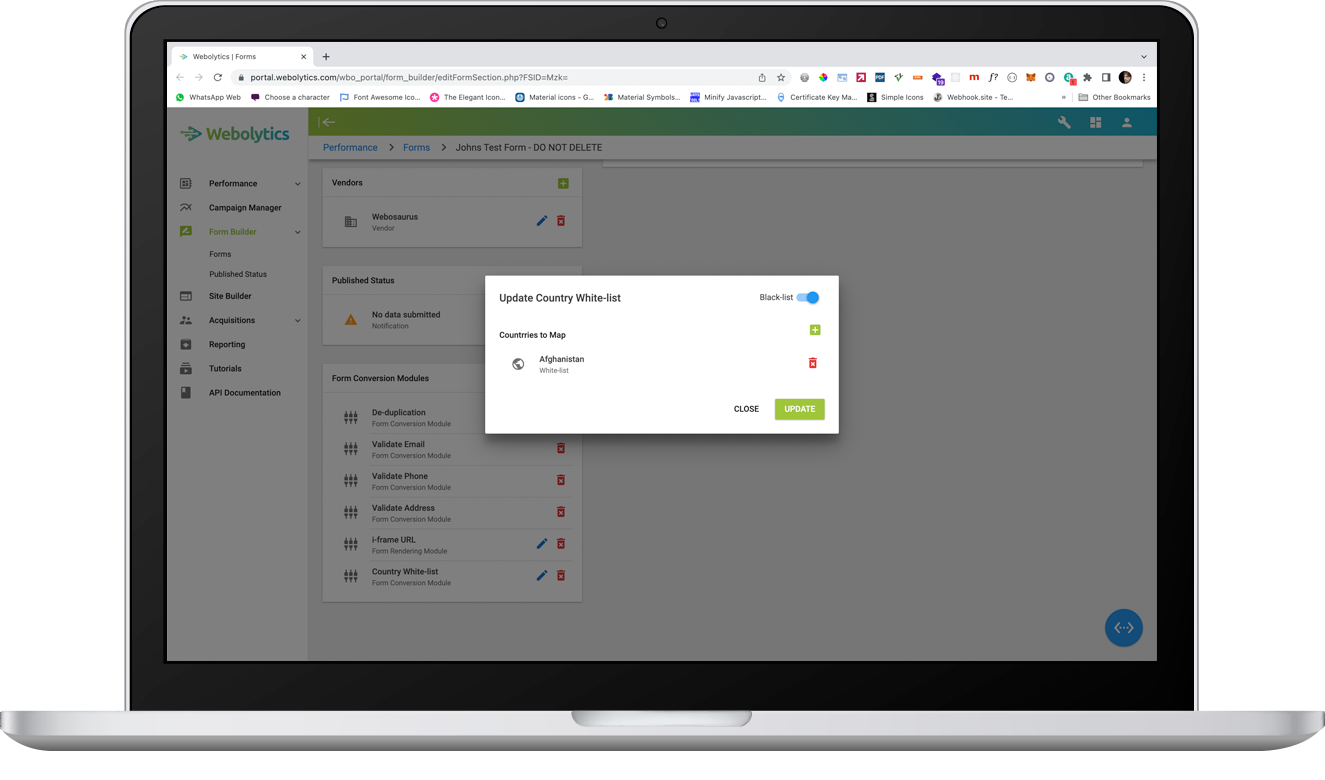 Country Whitelist Module
