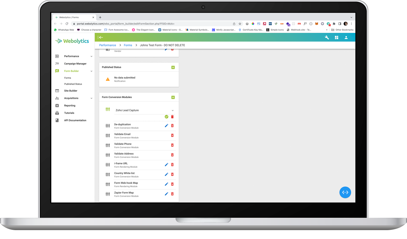 Zoho Form Module