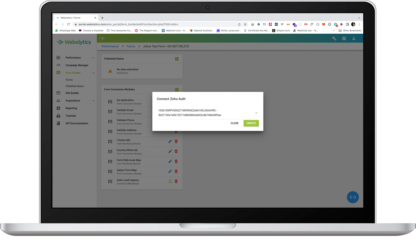Zoho Form Module