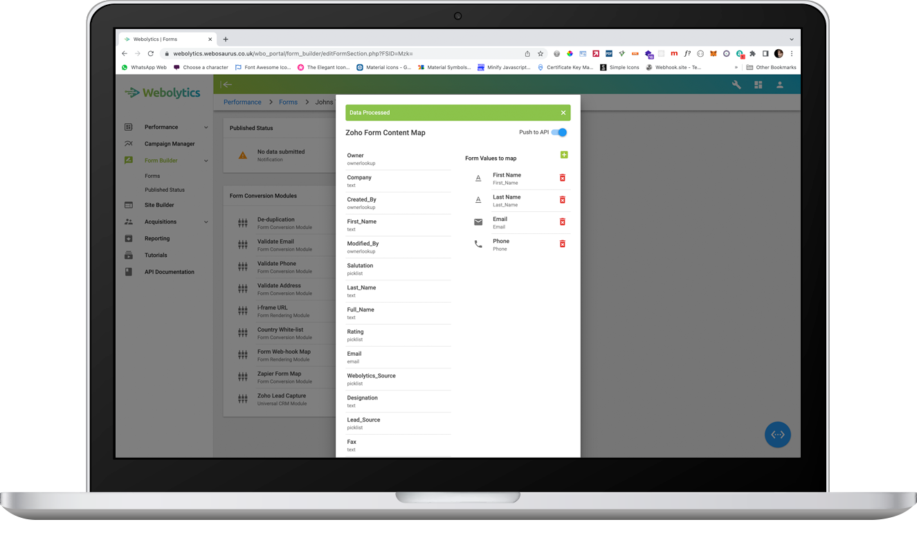 Zoho Form Module